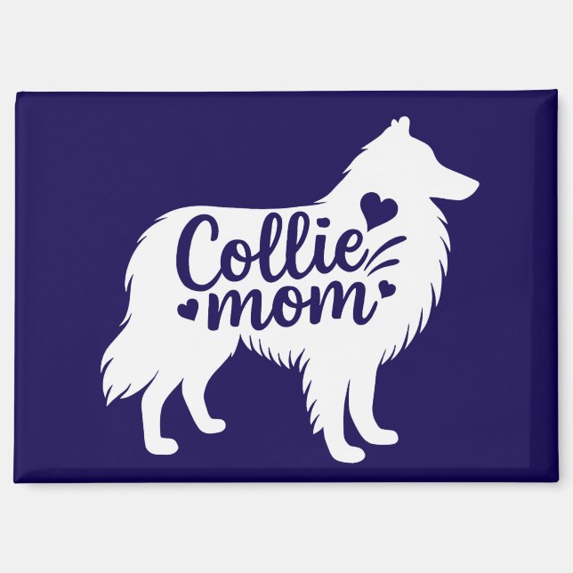 Rough Collie Mama Magnet (Vorderseite)