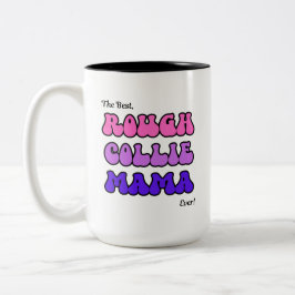 Rough Collie Mama Zweifarbige Tasse