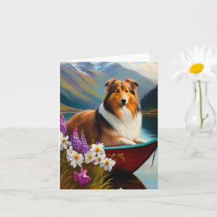 Rough Collie on a Paddle: Ein Landschaftliches Abe Karte