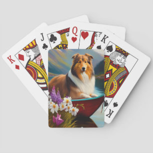 Rough Collie on a Paddle: Ein Landschaftliches Abe Spielkarten