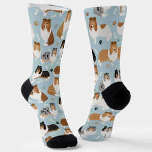 Rough Collie Paws and Bones Socks Socken