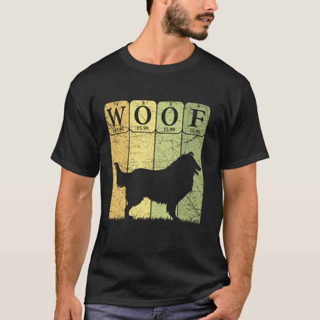 Rough Collie Periodic Table Elements Rough Collie T-Shirt (Vorderseite)