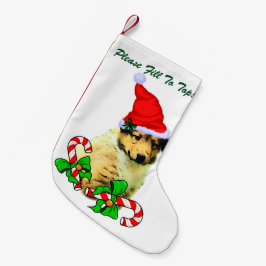 Rough Collie Puppy Kleiner Weihnachtsstrumpf