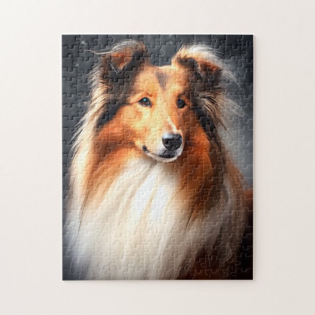 Rough Collie Puzzle (Vertikal)
