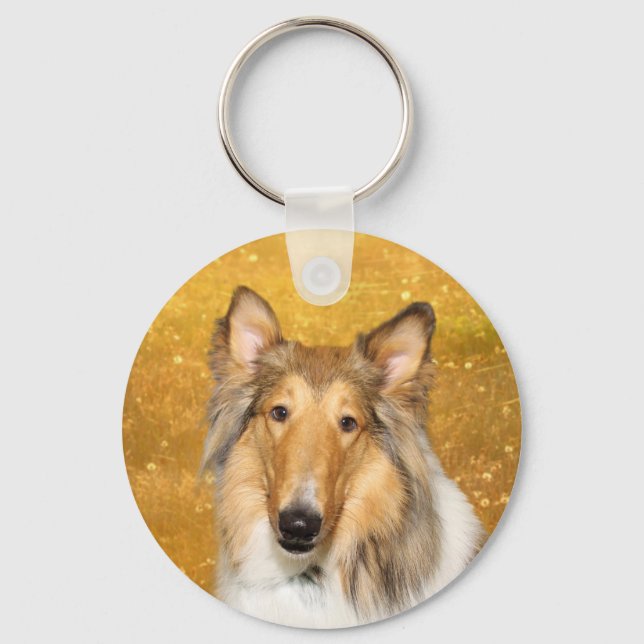 Rough Collie Schlüsselanhänger (Vorderseite)