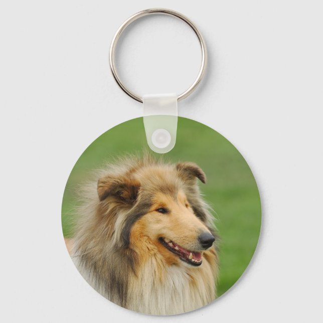 Rough Collie Schlüsselanhänger (Vorderseite)