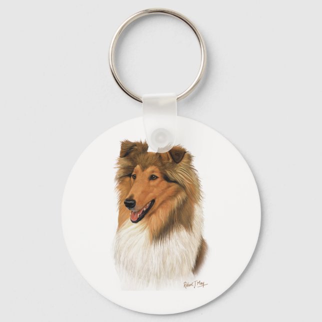 Rough Collie Schlüsselanhänger (Vorderseite)