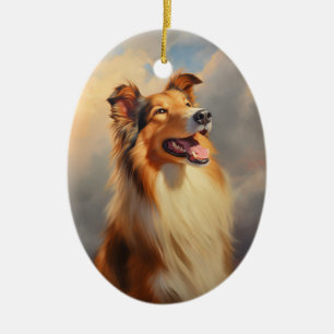 Rough collie / Scottish collie Keramik Ornament