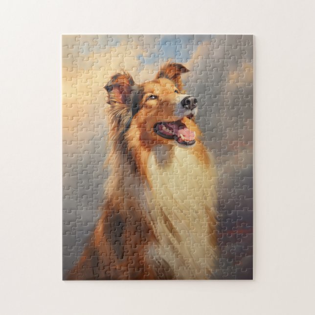 Rough collie / Scottish collie Puzzle (Vertikal)