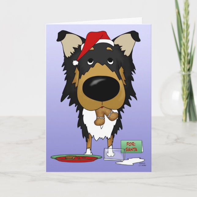 Rough Collie Weihnachten - Ho Ho?? (Vorderseite)