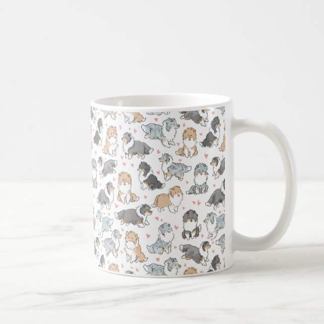 Rough Collies Kaffeetasse (Rechts)