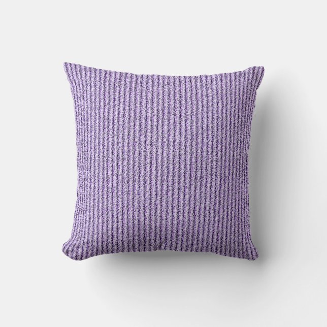 Rough Corduroy Stripes in Lilac Lavender Kissen (Vorderseite)