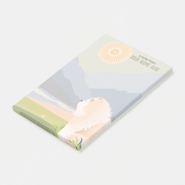 ROUGH CREAM CHOW Sticky Notes Post-it Klebezettel (angewinkelt)