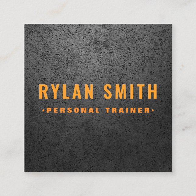 Rough dunkel mutig männlich modernen quadratische visitenkarte (Vorderseite)