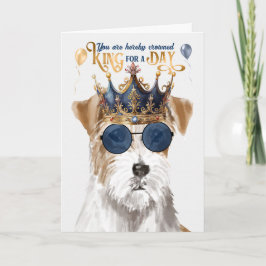Rough Jack Russell Dog King für Day Funny Birthday Karte