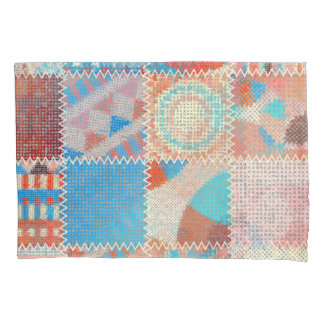 Rough Leinwand Patchwork: Texturierte Vintage Must Kissenbezug