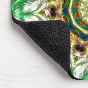 Rough Metal aqua blau und grüne Textur Mandala Mousepad