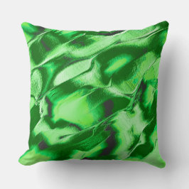 Rough metallic green dunes zeichnend kissen