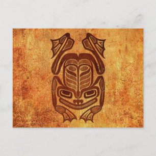 Rough Native Haida Art Frog Postkarte