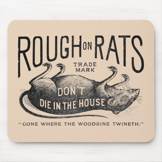 "Rough on Rats Advertisement" Mousepad (Vorne)