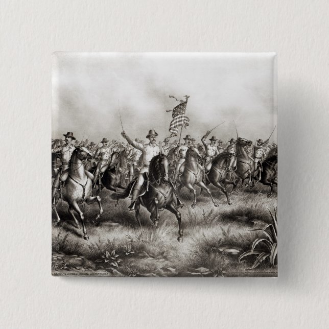 Rough Riders: Oberst Theodore Roosevelt Button (Vorderseite)