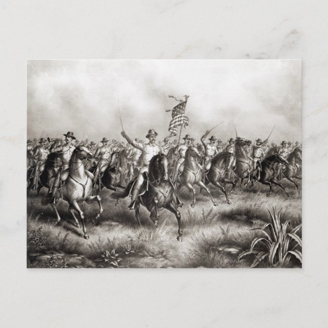 Rough Riders: Oberst Theodore Roosevelt Postkarte (Vorderseite)
