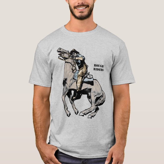 Rough Riders Soldier on Horse T-Shirt (Vorderseite)