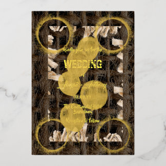 Rough Rope Stylish Border Wedding Folieneinladung