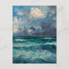 Rough Seas - Impressionism Style Seascape Art Postkarte