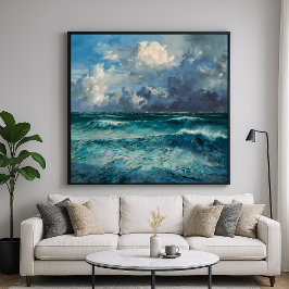 Rough Seas - Impressionismus Style Seascape Art Poster