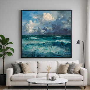 Rough Seas - Impressionismus Style Seascape Art Poster