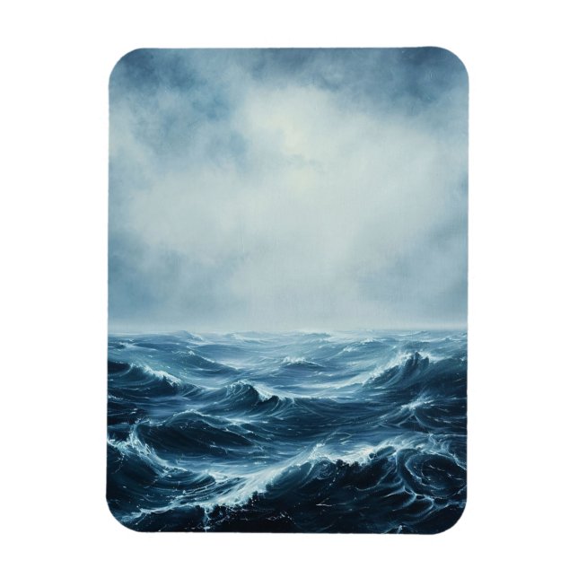 Rough Seas Ocean Waves Flexibel Magnet (Vertikal)