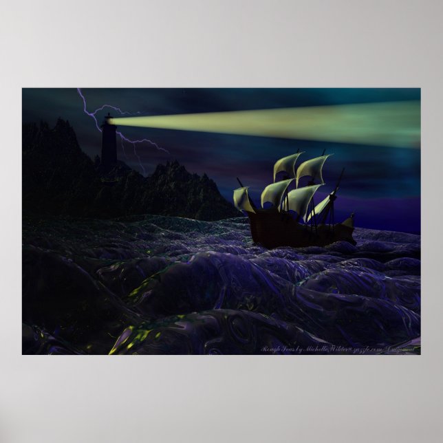 Rough Seas Poster von Michelle Wilder (Vorne)
