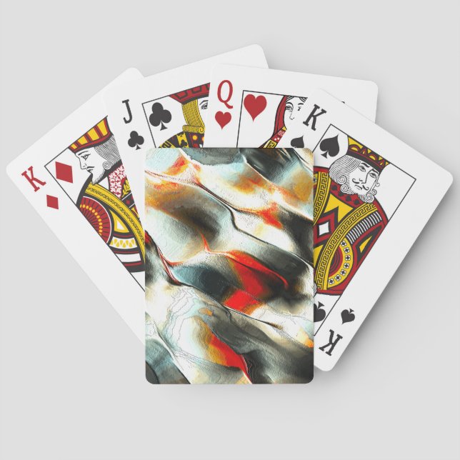 Rough silbernes rock over brennen ember, intensitä spielkarten (Rückseite)