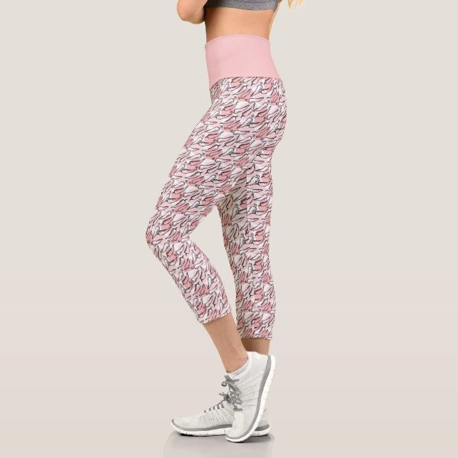 Rough Sketch Chile Paprikaschoten auf Rosa Capri Leggings (Links)