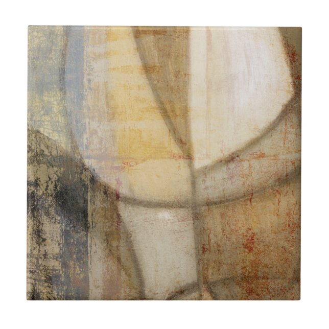 Rough Textured Earth Tone Painting Fliese (Vorderseite)