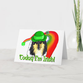Rough Tri Collie Saint Patricks Karte