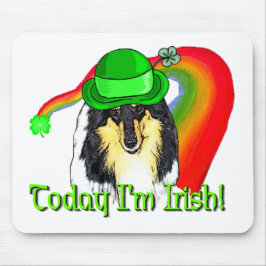 Rough Tri Collie Saint Patricks Mousepad