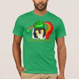 Rough Tri Collie Saint Patricks T-Shirt
