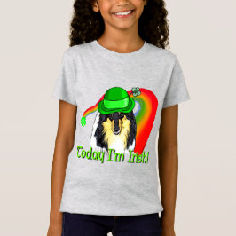 Rough Tri Collie Saint Patricks T-Shirt