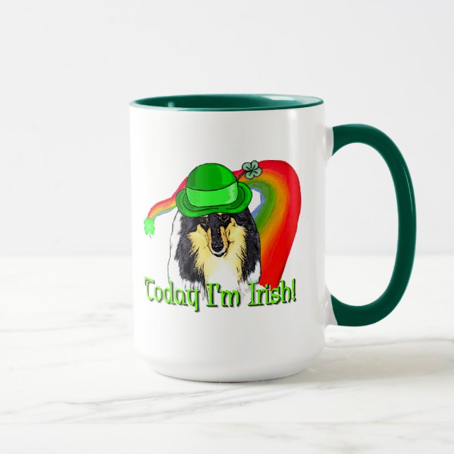 Rough Tri Collie Saint Patricks Tasse (Rechts)