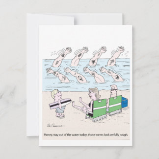 Rough Waves Sommerurlaub Feiertagskarte