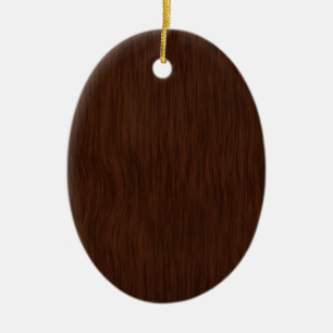 Rough Wood Grain Background - Dark Walnut Keramik Ornament