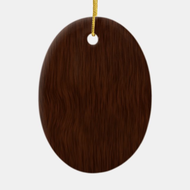 Rough Wood Grain Background - Dark Walnut Keramik Ornament (Vorne)
