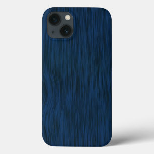 Rough Wood Grain Look Hintergrund Deep Blue iPhone 13 Hülle