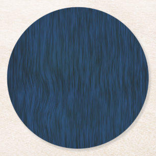 Rough Wood Grain Look Hintergrund Deep Blue Runder Pappuntersetzer