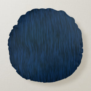 Rough Wood Grain Look Hintergrund Deep Blue Rundes Kissen