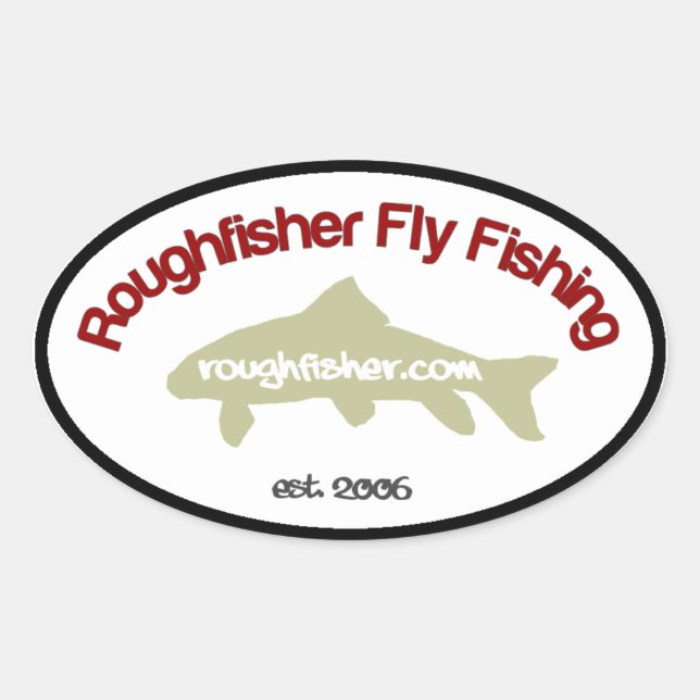 roughfisher.com Oval Aufkleber (Vorderseite)