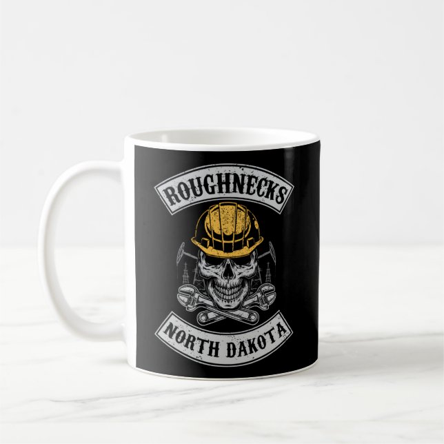 Roughnecks North Dakota Oilfield Roughneck Ölring Kaffeetasse (Links)
