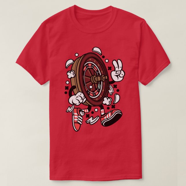 Roulette Casino Spiel T-Shirt (Design vorne)